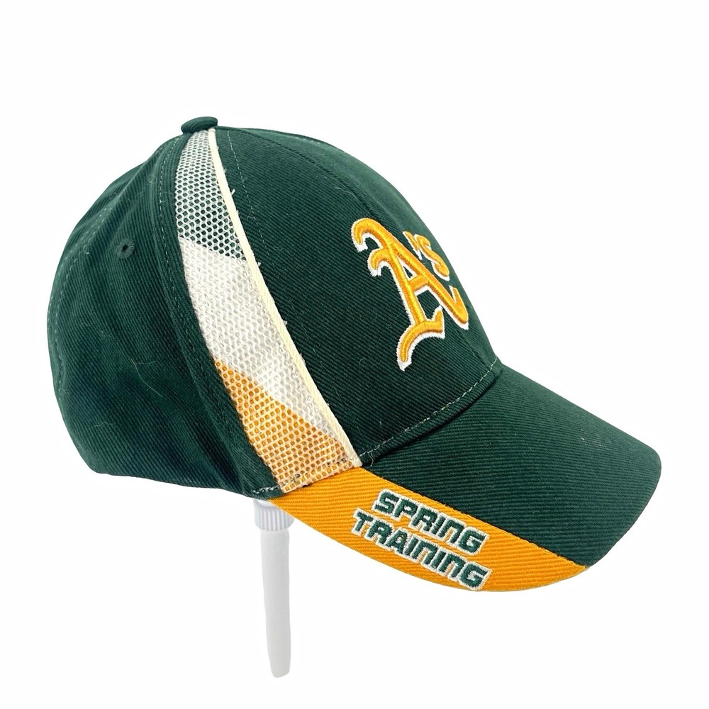 Oakland A's Spring Training Hat Twins Enterprise MLB Green Adjustable Cap